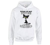 Trend Gear Please Do Not Disturb Hoody Sweatshirt Mens Funny Gift Present Hoodie for Men Funny Joke Gift Hoodies (WHITE - 4X-Large)