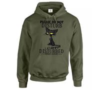Trend Gear Please Do Not Disturb Hoody Sweatshirt Mens Funny Gift Present Hoodie for Men Funny Joke Gift Hoodies (OLIVE 4X-Large)