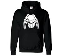 Trend Gear Predator Silhouette Hoody Sweatshirt Alien Arnie Sci Fi Retro Film Tv Gift Hood Loungewear Hoody (BLACK - Small)