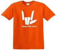 Trend Gear Share T-Shirt for Kids Sharer Logo (Orange,12-14 Years)