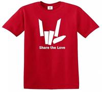Trend Gear Share T-Shirt for Kids Sharer Logo (Red,3-4 Years)