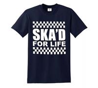 Trend Gear SKA’D for Life T-Shirt SKA 2 Tone Music Retro Reggae Rudeboy Skinhead Top Tee