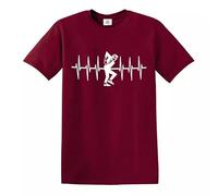 Trend Gear SKA Heartbeat T-Shirt Funny Madness 2 Tone Reggae Rudeboy Skinhead Gift Top Tee - Maroon - XL