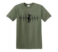 Trend Gear SKA Heartbeat T-Shirt Funny Madness 2 Tone Reggae Rudeboy Skinhead Gift Top Tee - Military Green - L