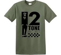 Trend Gear Studio 1 ONE T-Shirt Jamaican SKA Reggae Rocksteady Retro Records Men Top (Olive, 4XL)