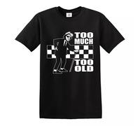 Trend Gear Too Much Too Old T-Shirt Ska 2 Tone Records Music Retro Top Tee - Black - XL