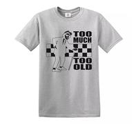Trend Gear Too Much Too Old T-Shirt Ska 2 Tone Records Music Retro Top Tee - Grey - 3XL