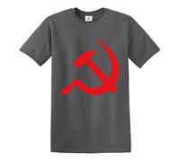 Trend Gear USSR Hammer and Sickle Soviet T-Shirt Mens CCCP Russia Lenin Gift Novelty Tee - Charcoal - 3XL