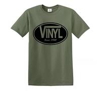 Trend Gear Vinyl Since 1948 T-Shirt Record DJ Cotton Gift Present Novelty Summer Winter Top Tee - Military Green - M