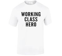 Trend Gear Working Class Hero T-Shirt 100% Cotton Gift Men Top Tee(White,M)