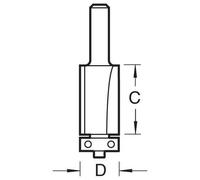 Trend TRADE Bearing Guided Trimmer Router Cutter 12.7mm 25.4mm 1/4"
