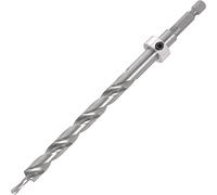 Trend HSS Pocket Hole Jig Drill Bit with Quick Release Short Shank & Depth Setting Collar, 9.5mm, Drill Bit for Hardwoods & Softwoods, PH/DRILL/95QS