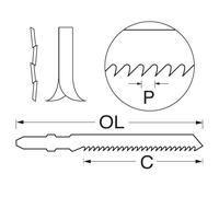Trend Jigsaw Blade 100X4.0Mm Cv Up-Cut 5 Pack Pack 1 JB/T144D