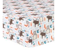 Trend Lab 100% Cotton Scandi Forest Deluxe Flannel Fitted Crib Sheet, 28x52 Inch (Pack of 1)