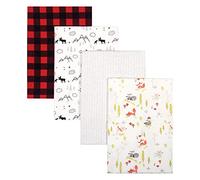 Trend Lab Buffalo Check Woodland 4 Pack Flannel Blankets