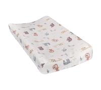 Trend Lab Crayon Jungle Deluxe Flannel Changing Pad Cover, White 10x9x3 Inch (Pack of 1)