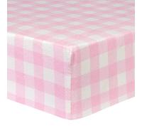 Trend Lab Deluxe Flannel Fitted Crib Sheet, Pink & White Buffalo Check