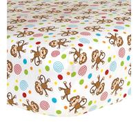 Trend Lab Flannel Crib Sheet, Monkey Print