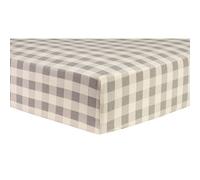 Trend Lab Gray and Cream Buffalo Check Deluxe Flannel Fitted Crib Sheet