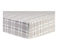Trend Lab Gray and White Plaid Deluxe Flannel Fitted Crib Sheet