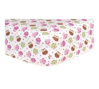 Trend Lab Print Flannel Crib Sheet, Owl