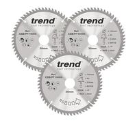 Trend Laminate / HPL Circular Saw Blade, 190mm Diameter, 30mm Bore, 60T, 2.6mm Kerf, +4° Hook, TCT Finish, 3 Pack, CSB/PT190/3PK
