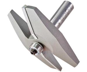 Trend Large Bevel Panel Raiser Router Cutter, 1/2 in Shank, 86mm | Bearing Guided Panel Raiser Cutter For Large Bevel Profiles, 15-Degree Angle And 12.7 mm Cut Length, 18/80X1/2TC