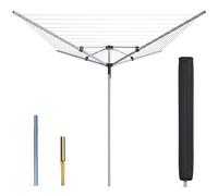 Trend Maker Rotary Washing Line 40M / 50M / 60M - Heavy Duty 4 Arm Rotary Washing Line with Metal Ground Spike & Cover | Clothes Lines for Outside, Outdoor Clothes Dryer Rotary Whirligig