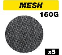 Trend Mesh Random Orbital Sanding Disc 125mm 125mm 150g Pack of 5