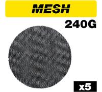 Trend Mesh Random Orbital Sanding Disc 125mm 125mm 240g Pack of 5