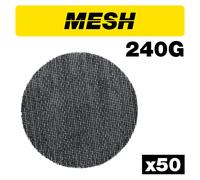 Trend Mesh 125mm Random Orbit 240 Grit Abrasive Sanding Disc, AB/125/240M/B, Pack of 50