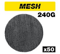Trend Mesh 150mm Random Orbit 240 Grit Abrasive Sanding Disc, AB/150/240M/B, Pack of 50