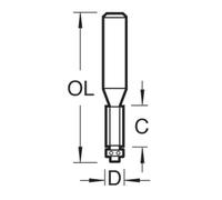 Trend Mini Bearing Guided Flush Trimmer Router Cutter