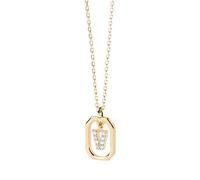 Trend Necklace Pendant Chain Men Women Jewellery Alphabet Necklace Initial A-Z Letters Birthday Women'S Fashion V