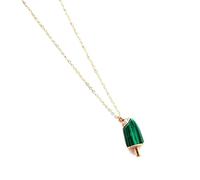 Trend Necklace Pendant Chain Men Women Jewellery Shiny Small Green Ice Cream Pendant For Women Simple Creative Clavicle Chain Fashion