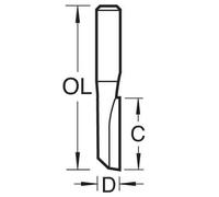 Trend One Flute 3.2Mm Diameter X 11.1Mm Cut Pk 1 C034X1/4TC
