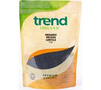 Trend Organic Beluga Lentils: Nutrient-Rich and Firm Textured Black Lentils, Ideal for Salads, Soups, and Main Courses, Certified Organic, Vegan, Non-GMO, No Perservatives or No Additives, Raw, 1kg