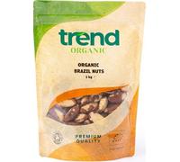 Trend Organic Brazil Nuts: Wholesome Snacking for Adults and Kids, Baking, and Nutrient-Rich Recipes - High Fibre, High Protein - Certified Organic, Vegan, Non-GMO, No Preservatives, Raw, 1kg