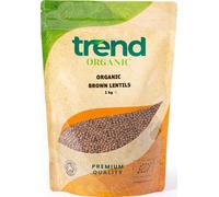 Trend Organic Brown Lentils Ideal for Soups, Salads, and Main Courses with Its Hıgh Fibre, High Protein Content, Certified Organic, Vegan, Non-GMO, No Perservatives or No Additives, Raw, 1kg