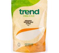 Trend Organic Brown Rice Flour with Mild Nutty Flavour - Ideal for Baking and Cooking with Its Nutrient-Rich Component - Certified Organic, Vegan, Non-GMO, No Additives No Preservatives, Raw, 1kg