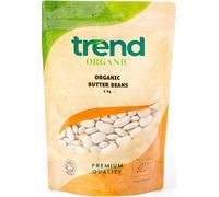 Trend Organic Butter Beans, 1kg - Ideal for Soups, Salads, and Dips - Mild and Creamy - Rich in Protein and Dietary Fibre, Vitamins and Minerals - Certified Organic, Vegan, Non-GMO, No Additives