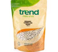Trend Organic Cannellini Beans Ideal for Salads, Soups, and Dips - Fluffy and Creamy - Rich in Protein and Dietary Fibre, Vitamins and Minerals - Certified Organic, Vegan, Non-GMO, No Additives, 500g
