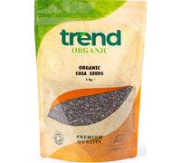 Trend Organic Chia Seeds - Good Source of Protein, Fibre, Healthy Fats, and Essential Minerals - Ideal for Smoothies - Certified Organic, Vegan, GMO-Free, No Additives No Preservatives, Raw, 1kg