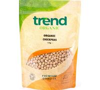 Trend Organic Chickpeas, 1kg - Nutrient-Rich Legume for Wholsome Cooking, Ideal for Salads, Soups, and Hummus, Certified Organic, Vegan, Non-GMO, No Perservatives or No Additives, Raw