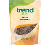 Trend Organic Chopped Dates, High in Fibre, Natural Sugars, and Vital Minerals - Potassium and Magnesium - Certified Organic, Vegan, GMO-Free, No Additives No Preservatives, Raw, 1kg