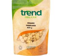 Trend Organic Corn Flakes, 400g - Perfect for Refreshing Breakfast and Quick Snacking - Crispy & Light Texture - Certified Organic, Vegan, GMO-Free, No Additives No Preservatives, Raw