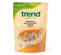 Trend Organic Crystallized Ginger, 250g - A Sweet, Chewy, and Slightly Spicy Snack, Also Good for Baking and Cooking, Certified Organic, Vegan, Non-GMO, No Additives, No Preservatives