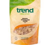Trend Organic Crystallized Ginger, A Sweet, Chewy, and Slightly Spicy Snack, Also Good for Baking and Cooking, Certified Organic, Vegan, Non-GMO, No Additives, No Preservatives, 1kg
