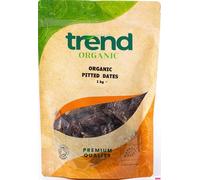 Trend Organic Dried Pitted Dates, High in Fibre, Natural Sugars, and Vital Minerals - Potassium and Magnesium - Certified Organic, Vegan, GMO-Free, No Additives No Preservatives, Raw, 1kg