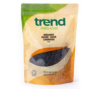 Trend Organic Dried Sour Cherries Pitted 1kg- Ideal for Snacking or Infusing a Tart Twist into Your Culinary Delights - Certified Organic, Vegan, Non-GMO, No Additives, Unsulphured